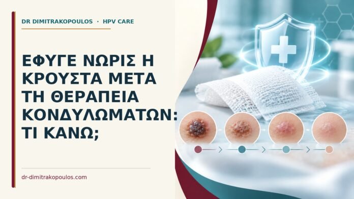 Ιατρικό cover για: Έφυγε νωρίς η κρούστα μετά τη θεραπεία κονδυλωμάτων: τι κάνω