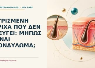 Γυρισμένη τρίχα που δεν φεύγει: μήπως είναι κονδύλωμα; Ιατρικό cover για: Γυρισμένη τρίχα που δεν φεύγει: μήπως είναι κονδύλωμα