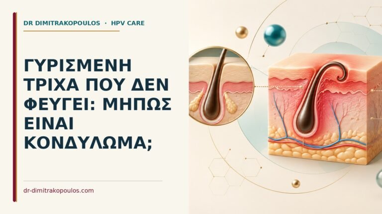 Ιατρικό cover για: Γυρισμένη τρίχα που δεν φεύγει: μήπως είναι κονδύλωμα