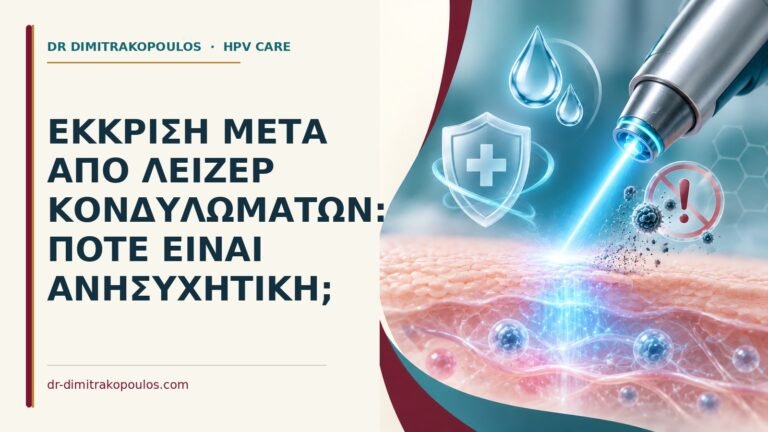 Ιατρικό cover για: Έκκριση μετά από λέιζερ κονδυλωμάτων: πότε είναι ανησυχητική