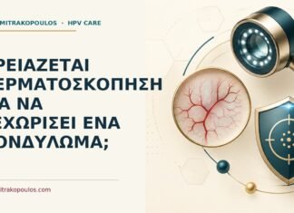 Ιατρικό cover για: Χρειάζεται δερματοσκόπηση για να ξεχωρίσει ένα κονδύλωμα