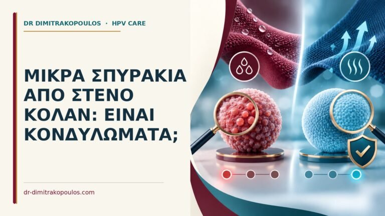 Ιατρικό cover για: Μικρά σπυράκια από στενό κολάν: είναι κονδυλώματα
