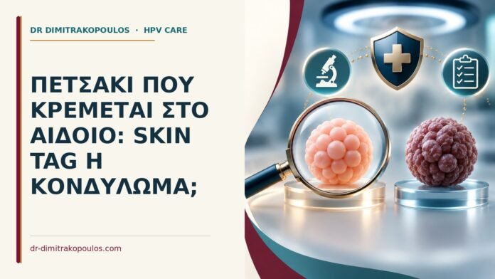 Ιατρικό cover για: Πετσάκι που κρέμεται στο αιδοίο: skin tag ή κονδύλωμα