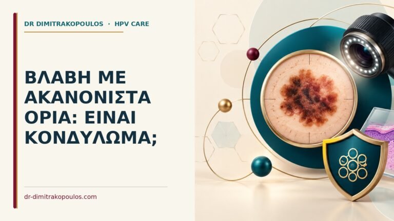 Ιατρικό cover για: Βλάβη με ακανόνιστα όρια: είναι κονδύλωμα