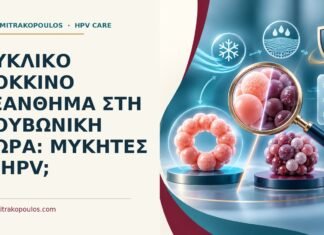 Κυκλικό κόκκινο εξάνθημα στη βουβωνική χώρα: μύκητες ή HPV; Ιατρικό cover για: Κυκλικό κόκκινο εξάνθημα στη βουβωνική χώρα: μύκητες ή HPV