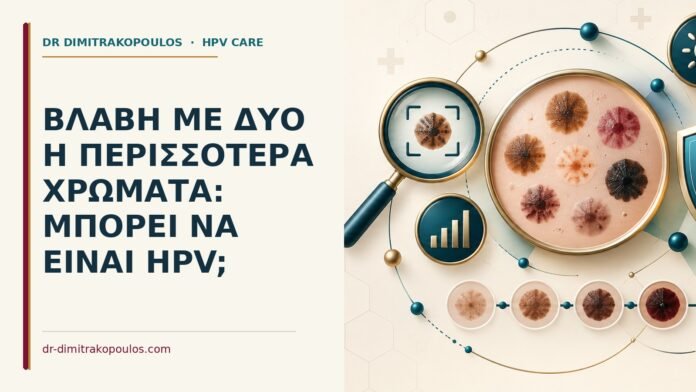 Βλάβη με δύο ή περισσότερα χρώματα: μπορεί να είναι HPV Ιατρικό cover για: Βλάβη με δύο ή περισσότερα χρώματα: μπορεί να είναι HPV