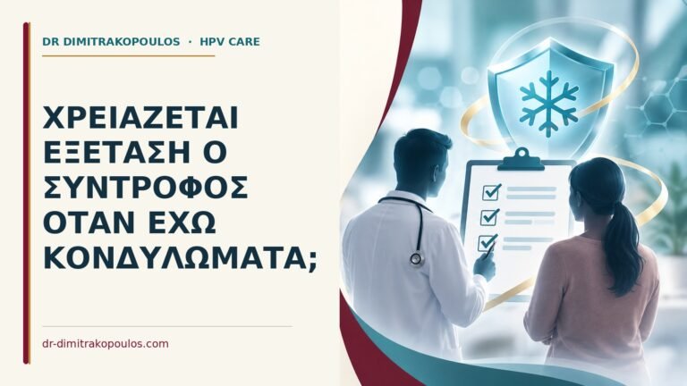 Ιατρικό cover για: Χρειάζεται εξέταση ο σύντροφος όταν έχω κονδυλώματα