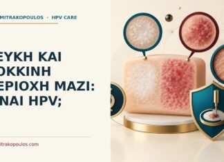 Λευκή και κόκκινη περιοχή μαζί: είναι HPV; Ιατρικό cover για: Λευκή και κόκκινη περιοχή μαζί: είναι HPV