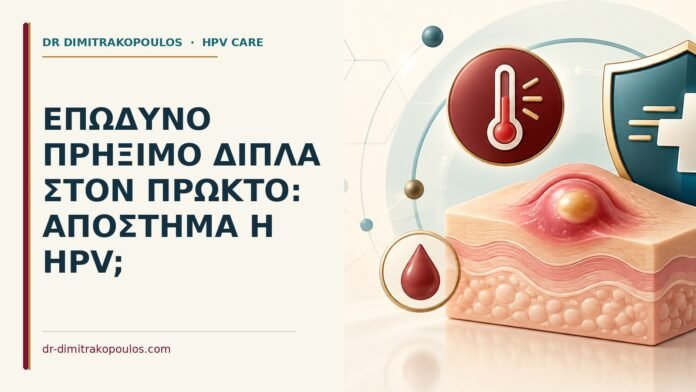 Επώδυνο πρήξιμο δίπλα στον πρωκτό: απόστημα ή HPV Ιατρικό cover για: Επώδυνο πρήξιμο δίπλα στον πρωκτό: απόστημα ή HPV