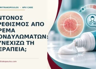 Έντονος ερεθισμός από κρέμα κονδυλωμάτων: συνεχίζω τη θεραπεία; Ιατρικό cover για: Έντονος ερεθισμός από κρέμα κονδυλωμάτων: συνεχίζω τη θεραπεία