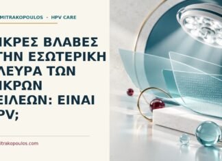 Μικρές βλάβες στην εσωτερική πλευρά των μικρών χειλέων: είναι HPV; Ιατρικό cover για: Μικρές βλάβες στην εσωτερική πλευρά των μικρών χειλέων: είναι HPV