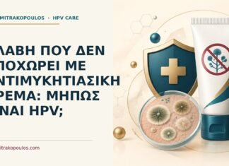Βλάβη που δεν υποχωρεί με αντιμυκητιασική κρέμα: μήπως είναι HPV; Ιατρικό cover για: Βλάβη που δεν υποχωρεί με αντιμυκητιασική κρέμα: μήπως είναι HPV