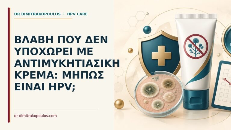 Ιατρικό cover για: Βλάβη που δεν υποχωρεί με αντιμυκητιασική κρέμα: μήπως είναι HPV