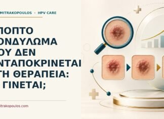 Ύποπτο κονδύλωμα που δεν ανταποκρίνεται στη θεραπεία: τι γίνεται; Ιατρικό cover για: Ύποπτο κονδύλωμα που δεν ανταποκρίνεται στη θεραπεία: τι γίνεται