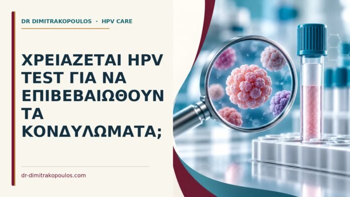 Χρειάζεται HPV test για να επιβεβαιωθούν τα κονδυλώματα Ιατρικό cover για: Χρειάζεται HPV test για να επιβεβαιωθούν τα κονδυλώματα