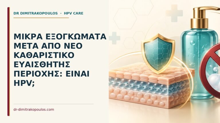 Ιατρικό cover για: Μικρά εξογκώματα μετά από νέο καθαριστικό ευαίσθητης περιοχής: είναι HPV