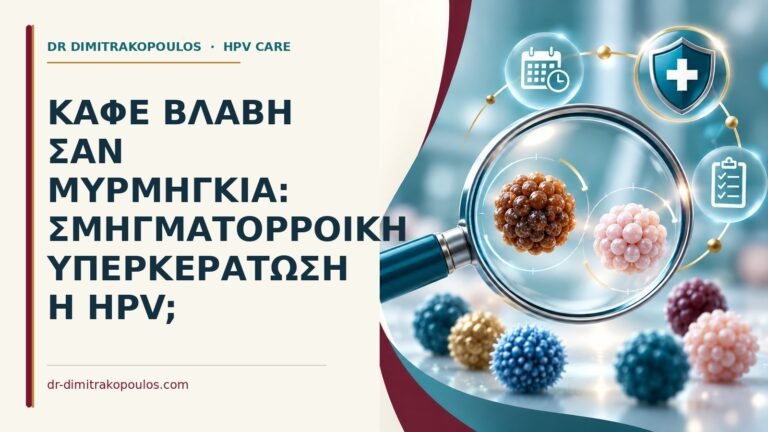 Ιατρικό cover για: Καφέ βλάβη σαν μυρμηγκιά: σμηγματορροϊκή υπερκεράτωση ή HPV