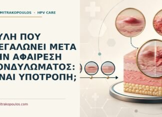 Ιατρικό cover για: Ουλή που μεγαλώνει μετά την αφαίρεση κονδυλώματος: είναι υποτροπή