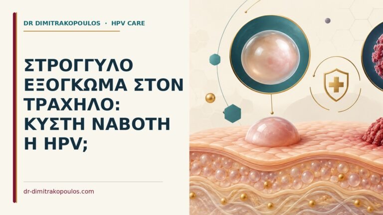 Ιατρικό cover για: Στρογγυλό εξόγκωμα στον τράχηλο: κύστη Naboth ή HPV
