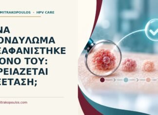 Ένα κονδύλωμα εξαφανίστηκε μόνο του: χρειάζεται εξέταση; Ιατρικό cover για: Ένα κονδύλωμα εξαφανίστηκε μόνο του: χρειάζεται εξέταση