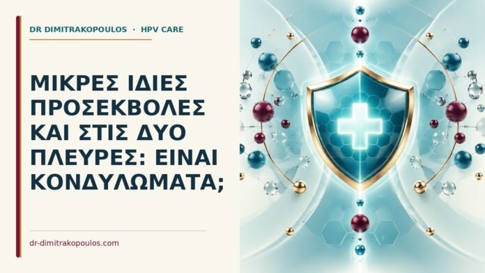 Ιατρικό cover για: Μικρές ίδιες προσεκβολές και στις δύο πλευρές: είναι κονδυλώματα