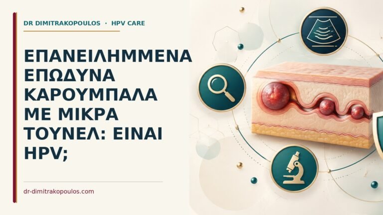 Ιατρικό cover για: Επανειλημμένα επώδυνα καρούμπαλα με μικρά τούνελ: είναι HPV