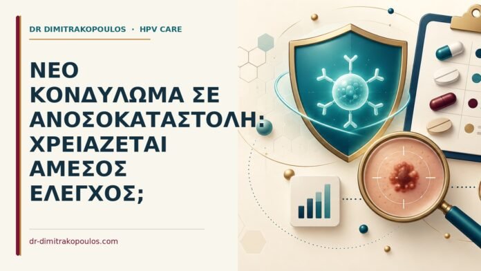 Νέο κονδύλωμα σε ανοσοκαταστολή: χρειάζεται άμεσος έλεγχος Ιατρικό cover για: Νέο κονδύλωμα σε ανοσοκαταστολή: χρειάζεται άμεσος έλεγχος
