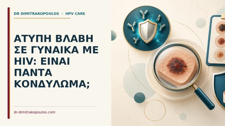 Ιατρικό cover για: Άτυπη βλάβη σε γυναίκα με HIV: είναι πάντα κονδύλωμα