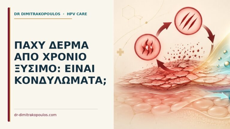 Ιατρικό cover για: Παχύ δέρμα από χρόνιο ξύσιμο: είναι κονδυλώματα