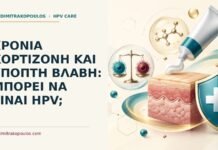 Χρόνια κορτιζόνη και ύποπτη βλάβη: μπορεί να είναι HPV; Ιατρικό cover για: Χρόνια κορτιζόνη και ύποπτη βλάβη: μπορεί να είναι HPV