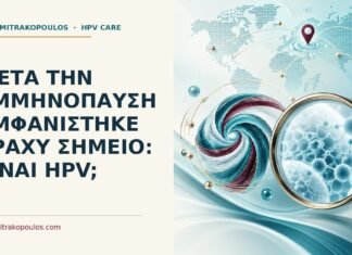 Μετά την εμμηνόπαυση εμφανίστηκε τραχύ σημείο: είναι HPV; Ιατρικό cover για: Μετά την εμμηνόπαυση εμφανίστηκε τραχύ σημείο: είναι HPV