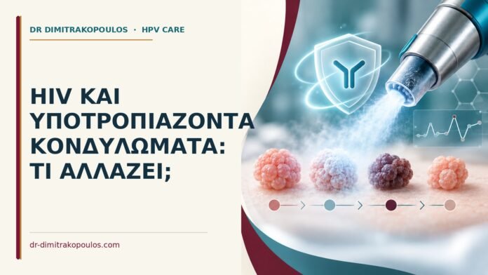 HIV και υποτροπιάζοντα κονδυλώματα: τι αλλάζει Ιατρικό cover για: HIV και υποτροπιάζοντα κονδυλώματα: τι αλλάζει