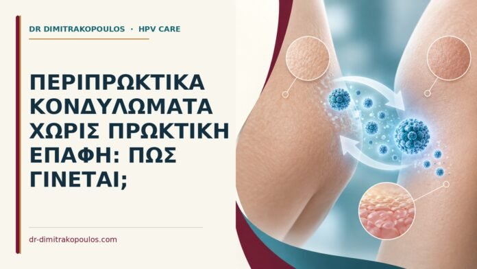 Περιπρωκτικά κονδυλώματα χωρίς πρωκτική επαφή: πώς γίνεται Ιατρικό cover για: Περιπρωκτικά κονδυλώματα χωρίς πρωκτική επαφή: πώς γίνεται