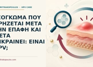 Ιατρικό cover για: Εξόγκωμα που πρήζεται μετά την επαφή και μετά μικραίνει: είναι HPV