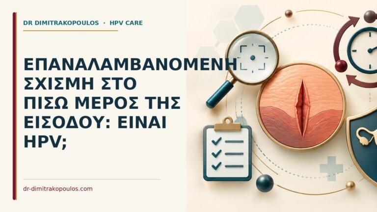 Ιατρικό cover για: Επαναλαμβανόμενη σχισμή στο πίσω μέρος της εισόδου: είναι HPV