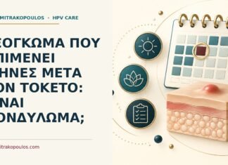 Ιατρικό cover για: Εξόγκωμα που επιμένει μήνες μετά τον τοκετό: είναι κονδύλωμα