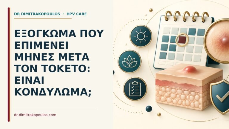 Ιατρικό cover για: Εξόγκωμα που επιμένει μήνες μετά τον τοκετό: είναι κονδύλωμα