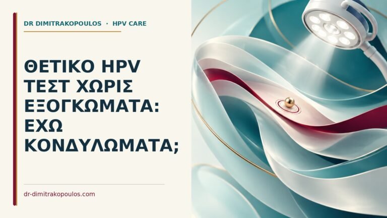Ιατρικό cover για: Θετικό HPV τεστ χωρίς εξογκώματα: έχω κονδυλώματα