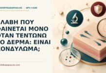 Βλάβη που φαίνεται μόνο όταν τεντώνω το δέρμα: είναι κονδύλωμα; Ιατρικό cover για: Βλάβη που φαίνεται μόνο όταν τεντώνω το δέρμα: είναι κονδύλωμα