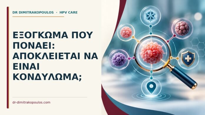 Εξόγκωμα που πονάει: αποκλείεται να είναι κονδύλωμα Ιατρικό cover για: Εξόγκωμα που πονάει: αποκλείεται να είναι κονδύλωμα