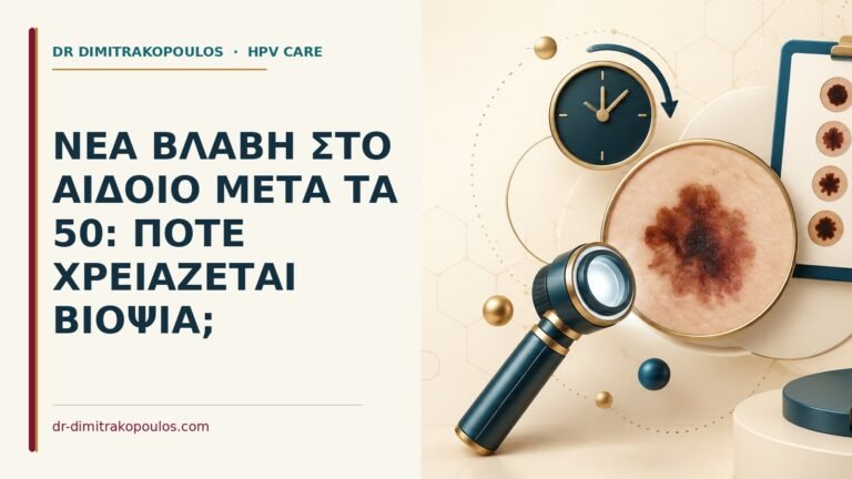 Ιατρικό cover για: Νέα βλάβη στο αιδοίο μετά τα 50: πότε χρειάζεται βιοψία