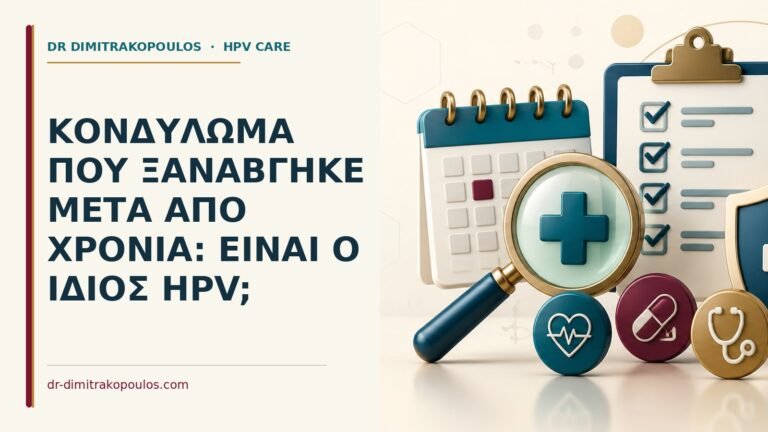 Ιατρικό cover για: Κονδύλωμα που ξαναβγήκε μετά από χρόνια: είναι ο ίδιος HPV