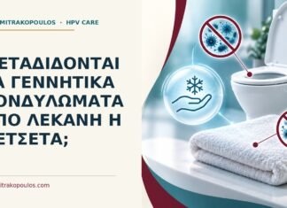Ιατρικό cover για: Μεταδίδονται τα γεννητικά κονδυλώματα από λεκάνη ή πετσέτα