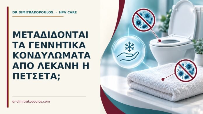 Μεταδίδονται τα γεννητικά κονδυλώματα από λεκάνη ή πετσέτα Ιατρικό cover για: Μεταδίδονται τα γεννητικά κονδυλώματα από λεκάνη ή πετσέτα
