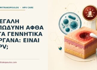 Μεγάλη επώδυνη άφθα στα γεννητικά όργανα: είναι HPV; Ιατρικό cover για: Μεγάλη επώδυνη άφθα στα γεννητικά όργανα: είναι HPV
