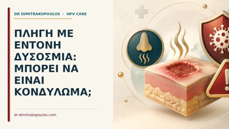 Ιατρικό cover για: Πληγή με έντονη δυσοσμία: μπορεί να είναι κονδύλωμα