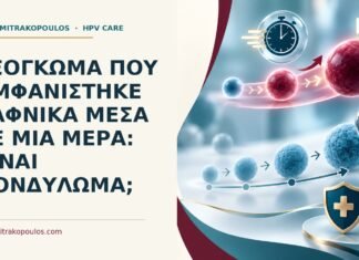 Εξόγκωμα που εμφανίστηκε ξαφνικά μέσα σε μία μέρα: είναι κονδύλωμα; Ιατρικό cover για: Εξόγκωμα που εμφανίστηκε ξαφνικά μέσα σε μία μέρα: είναι κονδύλωμα