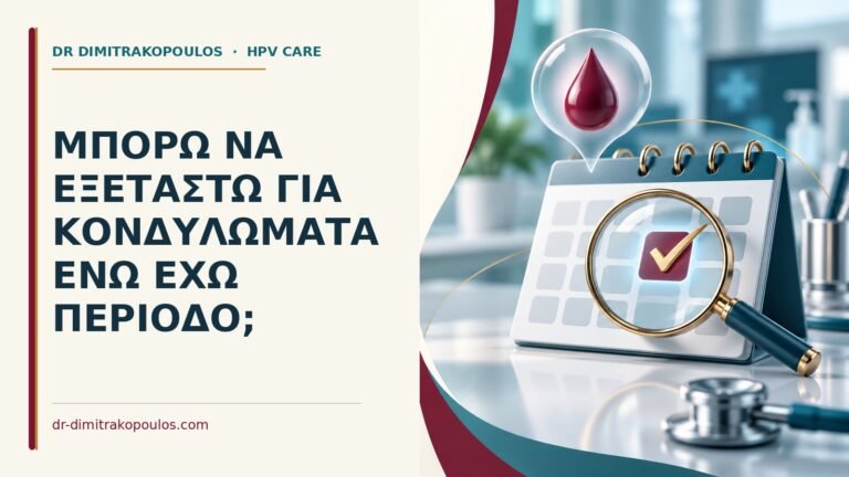 Ιατρικό cover για: Μπορώ να εξεταστώ για κονδυλώματα ενώ έχω περίοδο