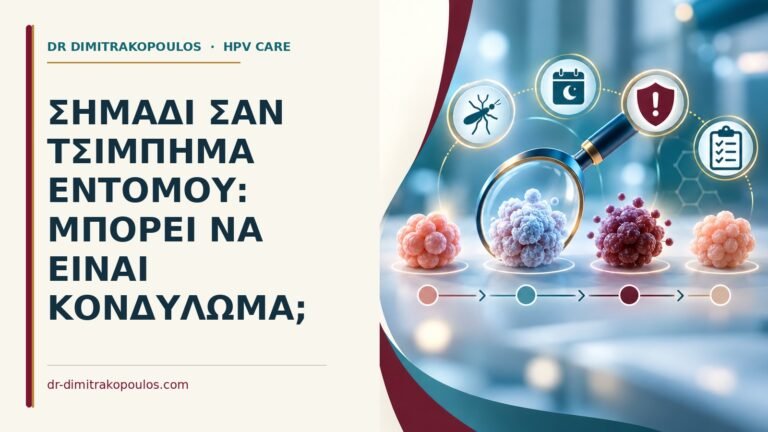 Ιατρικό cover για: Σημάδι σαν τσίμπημα εντόμου: μπορεί να είναι κονδύλωμα