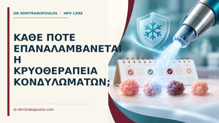 Ιατρικό cover για: Κάθε πότε επαναλαμβάνεται η κρυοθεραπεία κονδυλωμάτων
